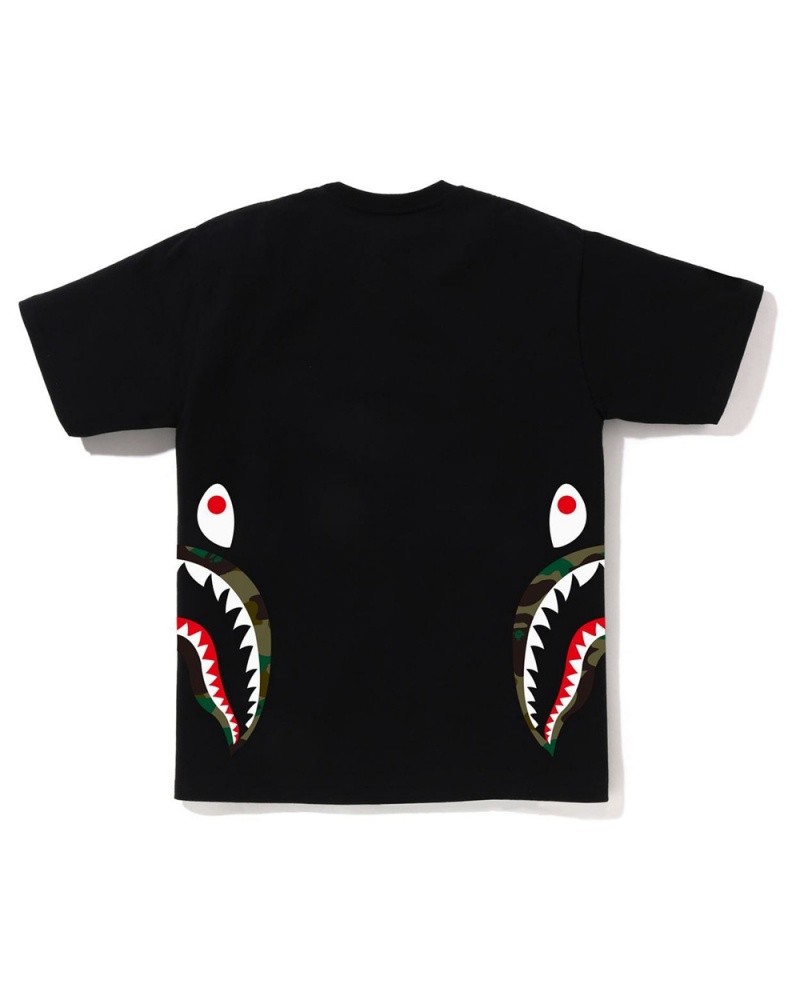 T Shirts Bape 1st Side Shark Noir Homme | YOJ-24042996